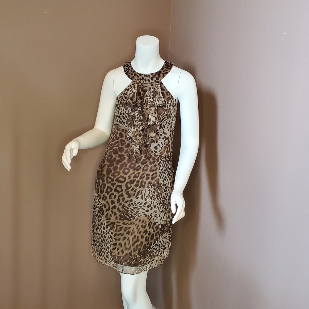 LAUNDRY Shelli Segal brown silk dress size 0